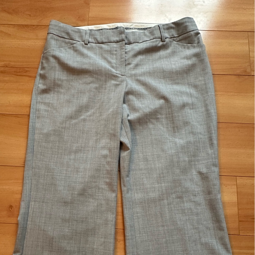 Express Women's Light Gray Wide Leg Pants trouser pants boot cut editor 10R - Picture 3 of 12